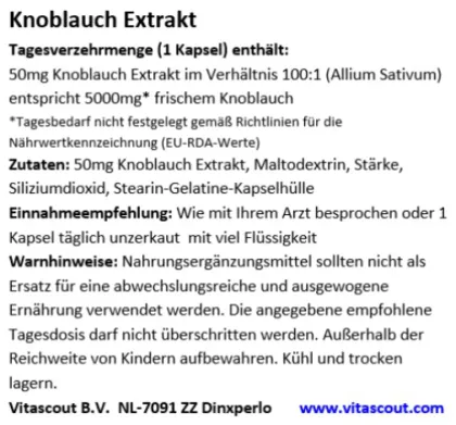 Doybag Knoblauch 180 Kapseln je 5000mg (=Extrakt 50mg 100:1)