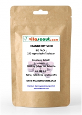 250 veget. Tabs Cranberry Extrakt 5000 - OHNE MAGNESIUMSTEARAT