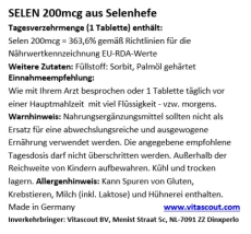 Selen aus Selenhefe - 500 Tabletten - MADE IN GERMANY - LABORGEPRFT - VEGAN