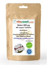 Selen aus Selenhefe - 365 Tabletten - MADE IN GERMANY - LABORGEPRFT - VEGAN