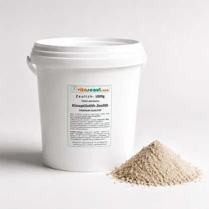 Zeolith Klinoptilolith Pulver TMAZ aktiviert 1000g VITASCOUT� DETOX - EXTRA FEIN � 25�m Zeolithpulver Mineralerde 1,0kg