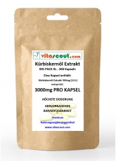 360 Kapseln Krbiskernl Extrakt 3000 (aus 300mg Extrakt 10:1) - HOCHDOSIERT! - PN: 010342