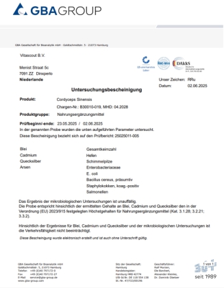 CORDYCEPS sinensis 700mg - 720 Kapseln - vegan - Pilzpulver aus dem Mycel - Vitalpilz - Nachhaltige Qualitt in DEUTSCHLAND LABORGEPRFT