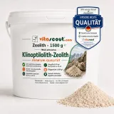 Zeolith Klinoptilolith Pulver TMAZ aktiviert 1500g VITASCOUT� DETOX - EXTRA FEIN � 25�m Zeolithpulver Mineralerde 1,5kg