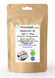 Vitamin D3 5000 i.E. + K2 200 µg mcg 380 vegane Kapseln - Optimale Bioverfügbarkeit